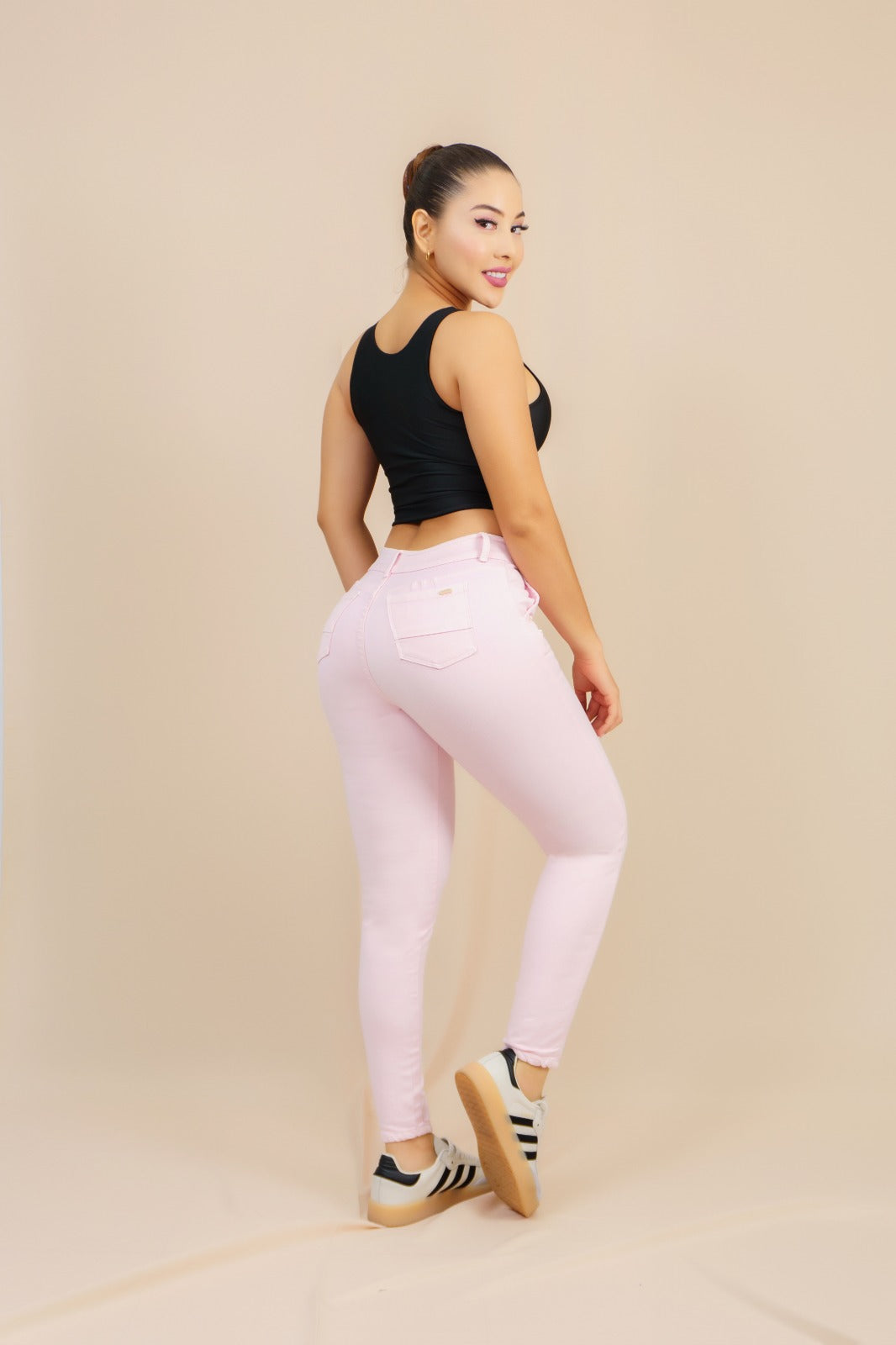 Jeans Skinny Mujer Rosa 2061