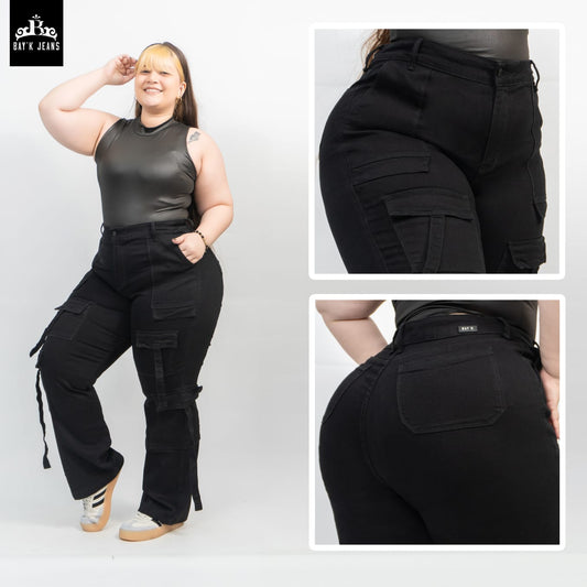 Jeans Mujer Cargo Curvy 2144