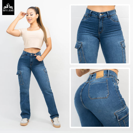 Jeans Mujer Cargo 2147