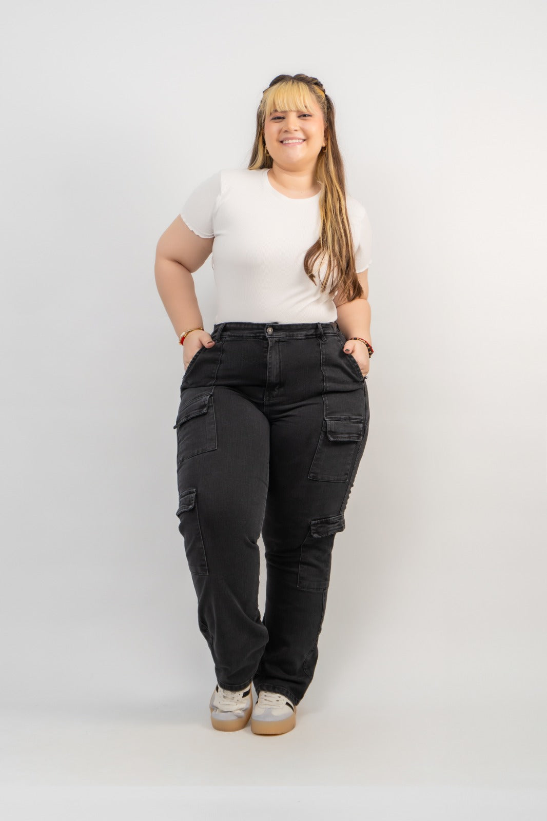 Jeans Mujer Cargo Curvy 2155-1