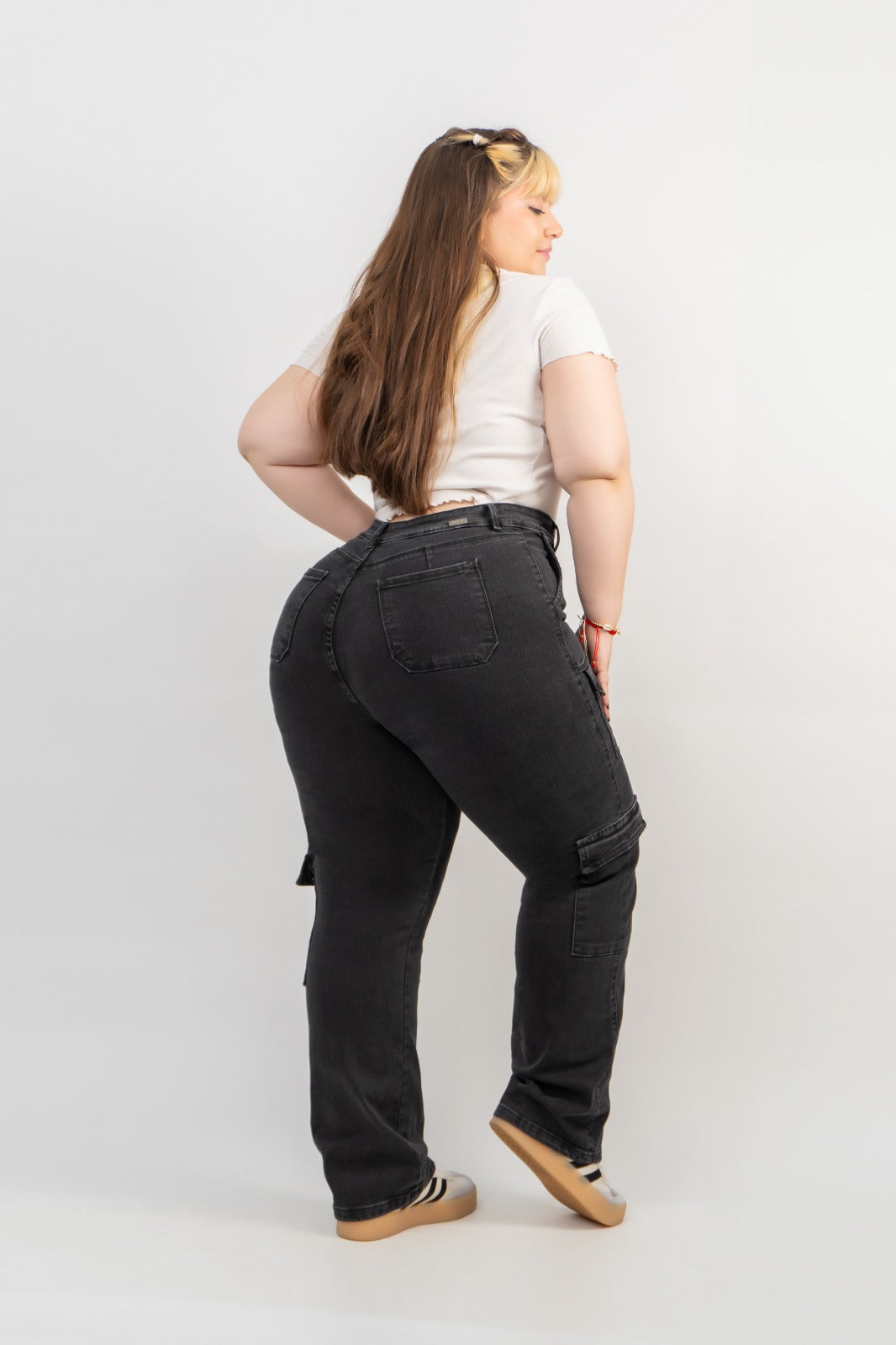 Jeans Mujer Cargo Curvy 2155-1